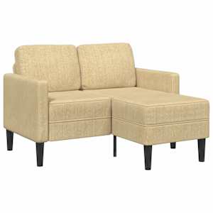 vidaXL 2-kohaline diivan diivaniga L-kujuline hallikasroheline 125 cm