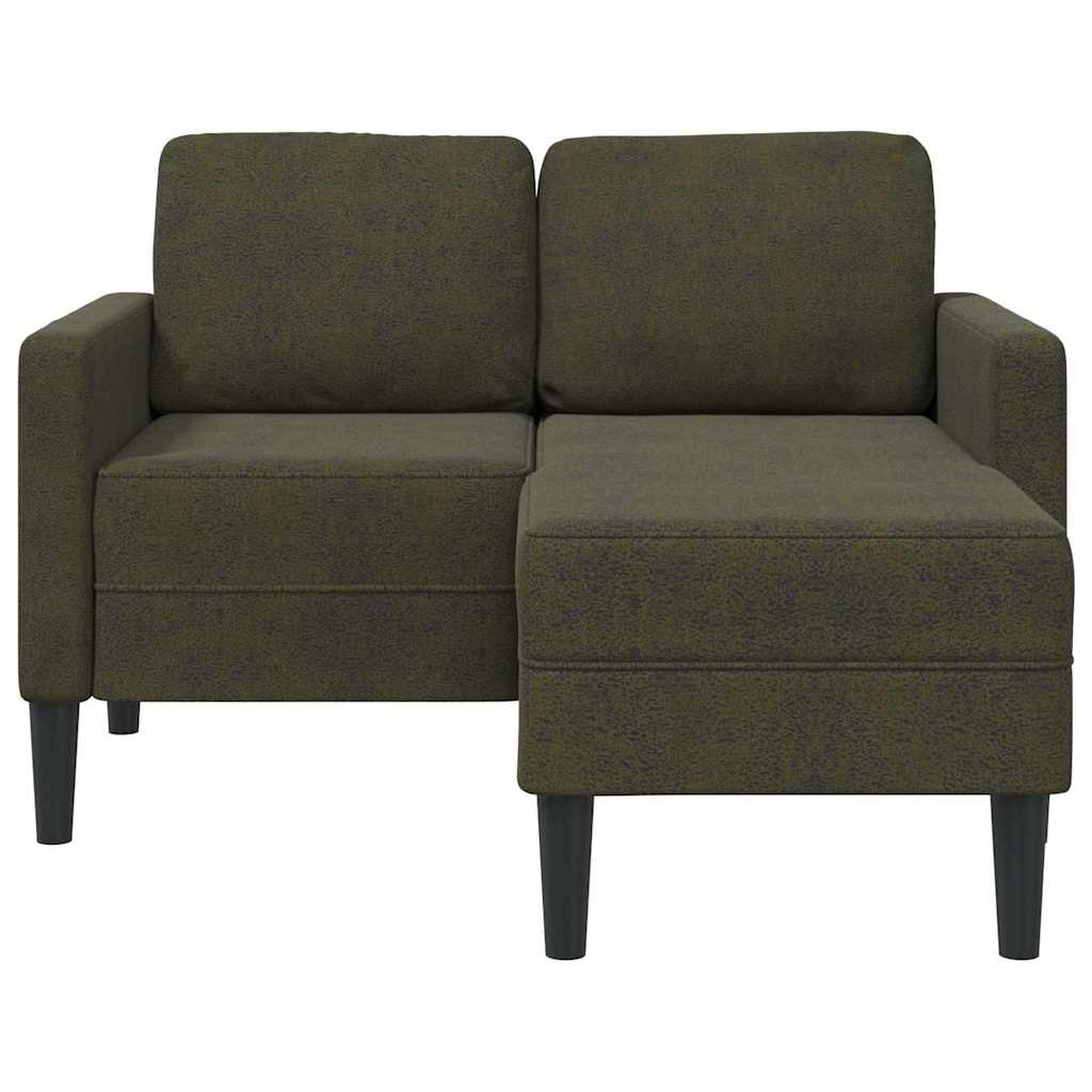 Thumbnail - vidaXL 2er-Sofa mit Chaiselongue L-Form Armeegrün 125 cm Kunstleder
