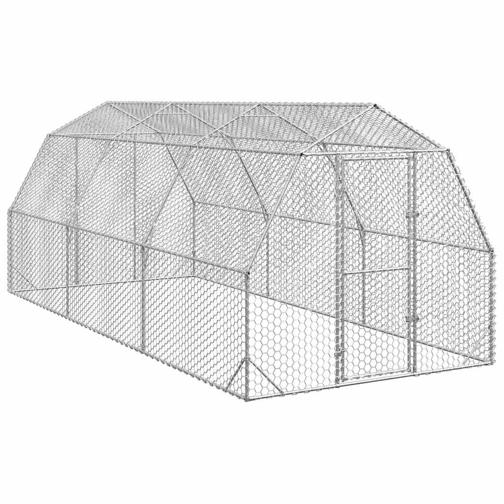 vidaXL Výběh pro slepice 2,5x6x2,25 m pozinkovaná ocel