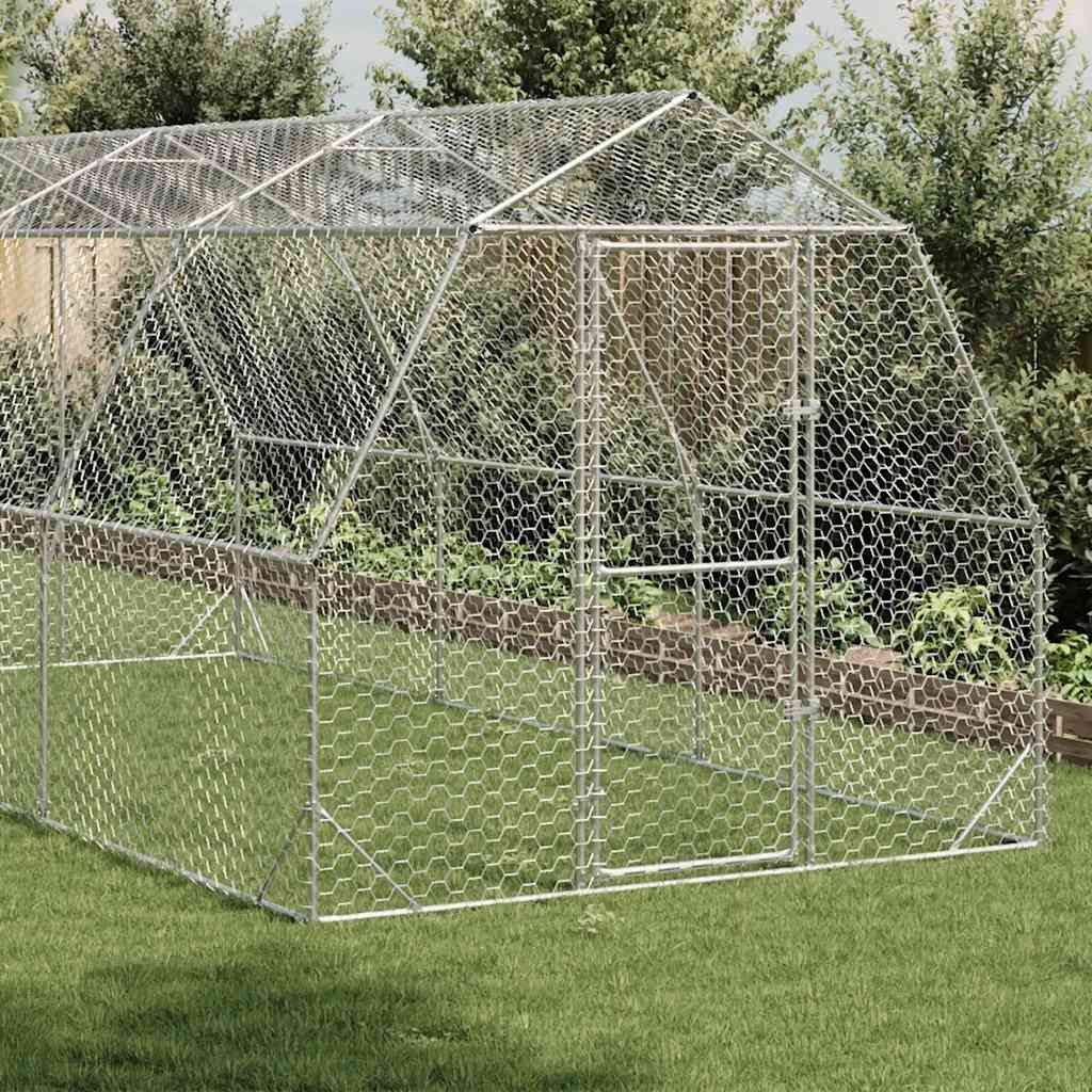 Thumbnail - vidaXL Hühnerstall 2,5x6x2,25 m Verzinkter Stahl