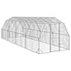 vidaXL Kana jooks 2,5x8x2,25 m tsingitud teras