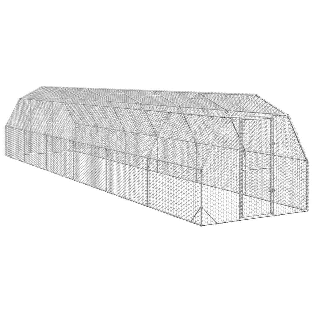 vidaXL Pui de găină 2,5x12x2,25 m Oțel galvanizat