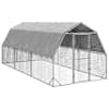 vidaXL kanajooks katusega 2,5x6x2,25 m tsingitud teras