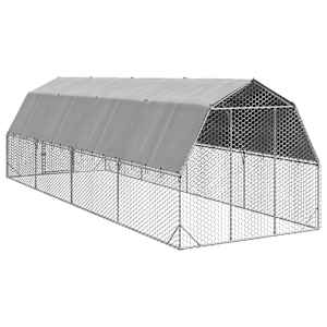Výběh pro slepice se střechou 2,5x8x2,25 m pozinkovaná ocel - obrázek 5