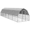 vidaXL kanajooks katusega 2,5x10x2,25 m tsingitud teras