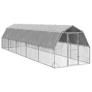 Piščančji poligon s streho 2,5x10x2,25 m Pocinkano jeklo