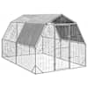 vidaXL kanajooks katusega 2,5x4x2,25 m tsingitud teras