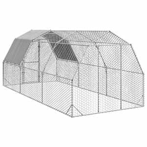 Výběh pro slepice se střechou 2,5x6x2,25 m pozinkovaná ocel - obrázek 5