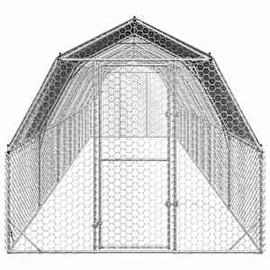 Výběh pro slepice se střechou 2,5x12x2,25 m pozinkovaná ocel - obrázek 3