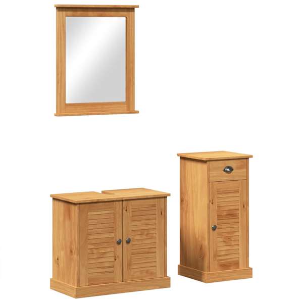 vidaXL Vannitoa m&ouml;&ouml;bleset VIGO 3 tk Meepruun 37.5 x 34 x 80 cm