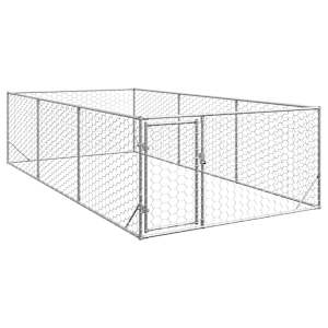 Zunanji pasji boks z vrati 2x4x1 m pocinkano jeklo