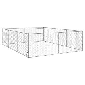 Venkovní psí bouda s dveřmi 3x4x1 m pozinkovaná ocel - obrázek 5