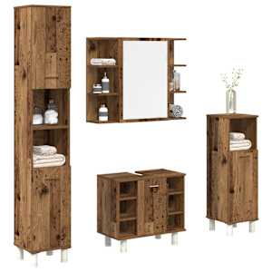 Kopalniško pohištvo 4 kosa starinski les inženirski les