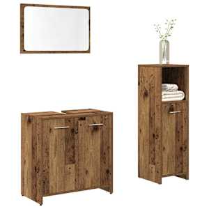 3dílná koupelnová sestava old wood kompozitní dřevo