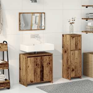 3dílná koupelnová sestava old wood kompozitní dřevo - obrázek 3