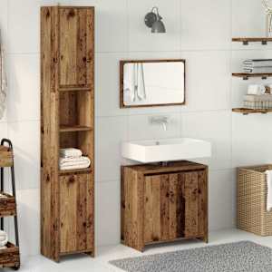 3dílná koupelnová sestava old wood kompozitní dřevo - obrázek 3