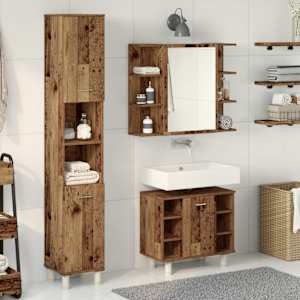 3dílná koupelnová sestava old wood kompozitní dřevo - obrázek 3