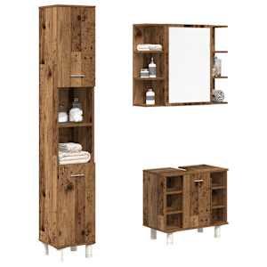 3dílná koupelnová sestava old wood kompozitní dřevo - obrázek 1