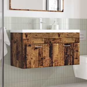 Koupelnová skříňka se zápustným umyvadlem old wood - obrázek 3