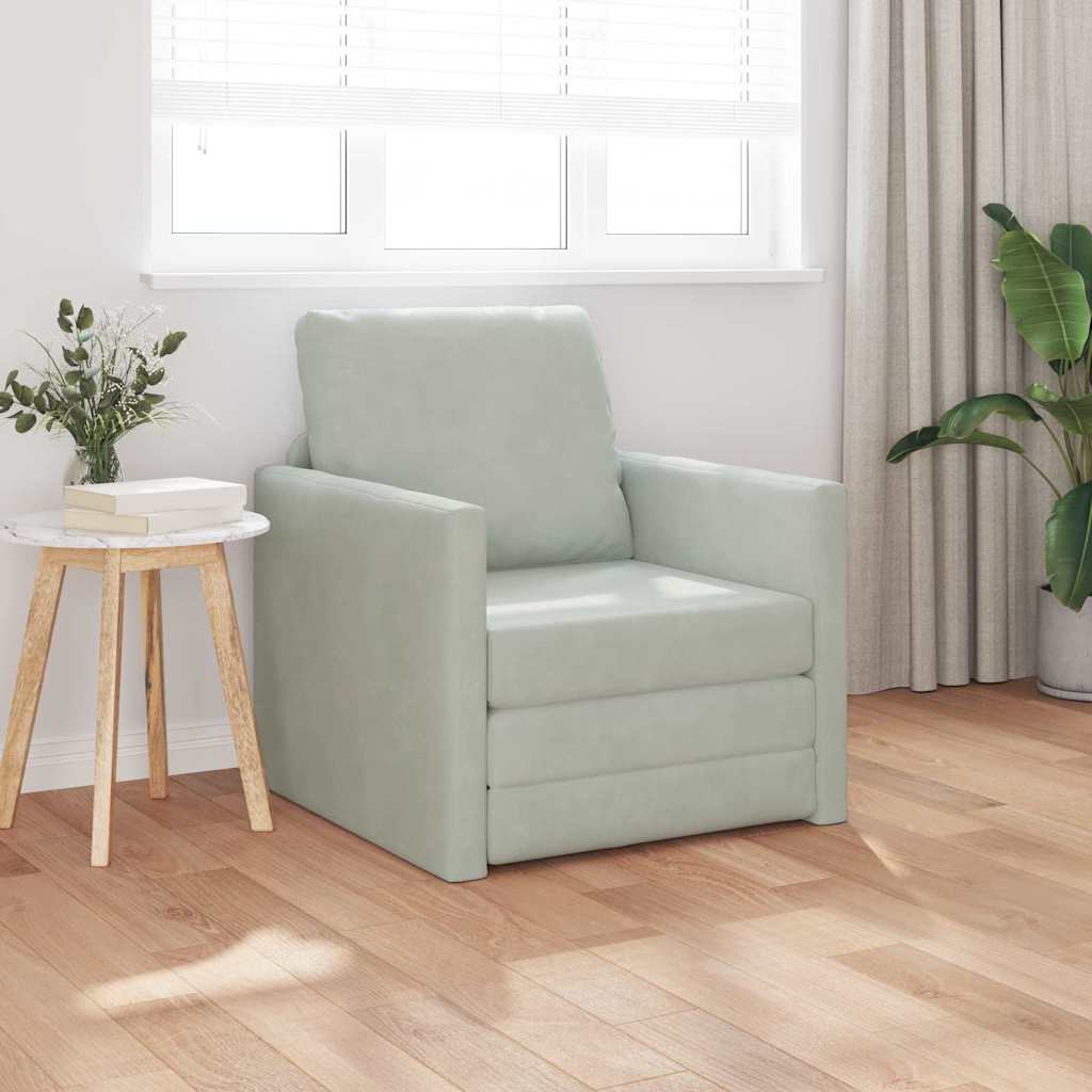 Põrandatalv Toosik Kaheks ühte tõstetava Veluuri 74x77x81 cm Helehall
