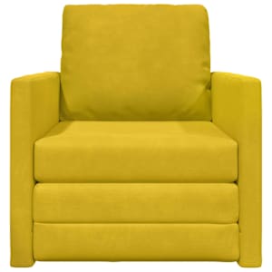 Pohovka na spaní 60cm Tmavě žlutá samet - obrázek 5