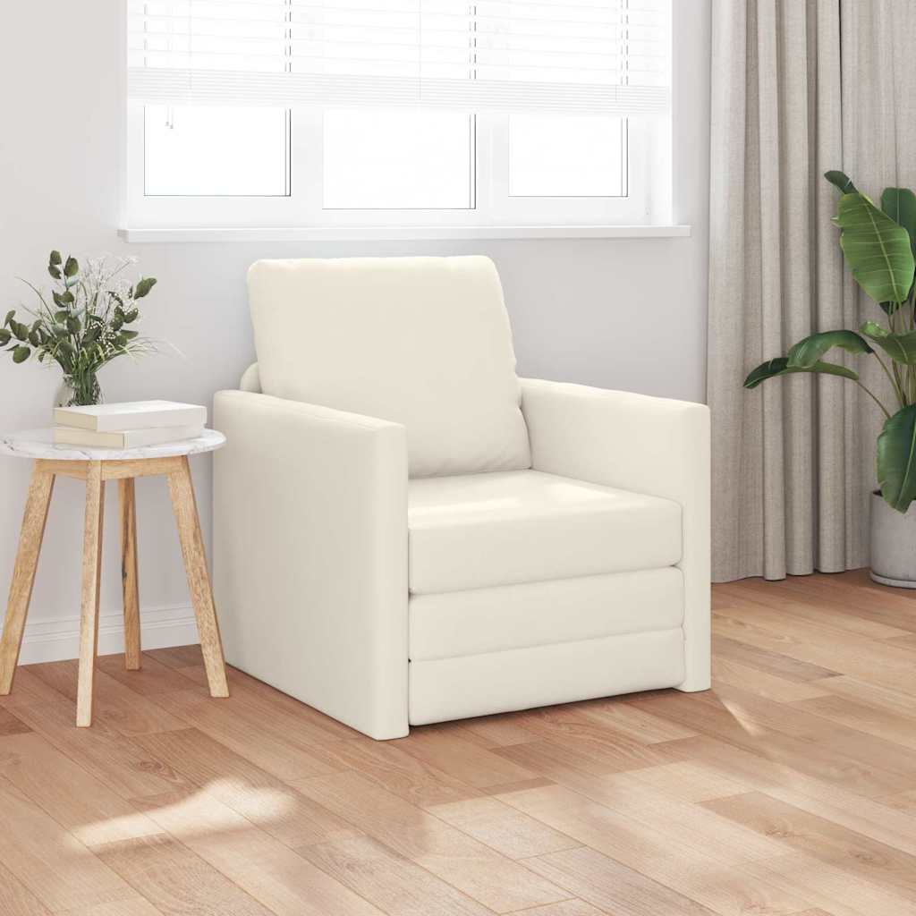 Põrandal Wengévoodi 2-in-1 Kreem 74x77x81 cm Velvet