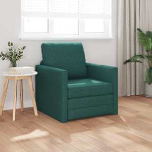 Pohovka na spaní 60cm Tmavě zelená textil - obrázek 1