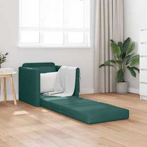 Pohovka na spaní 60cm Tmavě zelená textil - obrázek 3