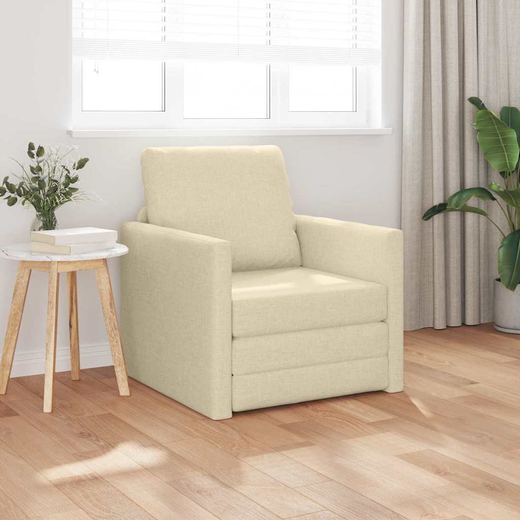 Põrandadiivanvoodi 2-in-1 Kreem 74x77x81 cm Kangas