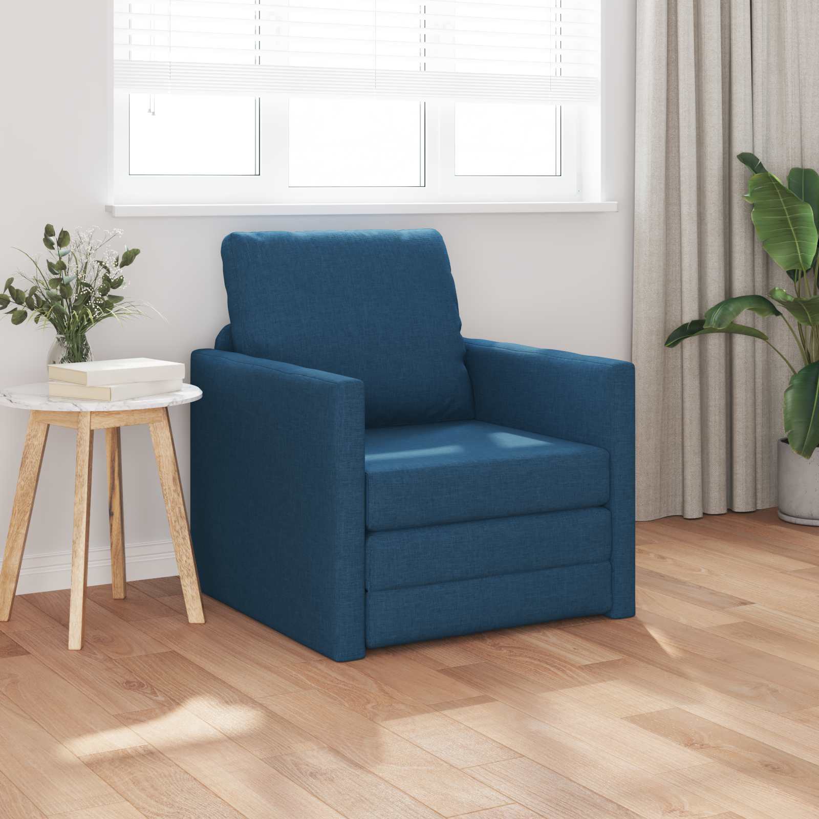 vidaXL Schlafsofa 60cm Blau Stoff