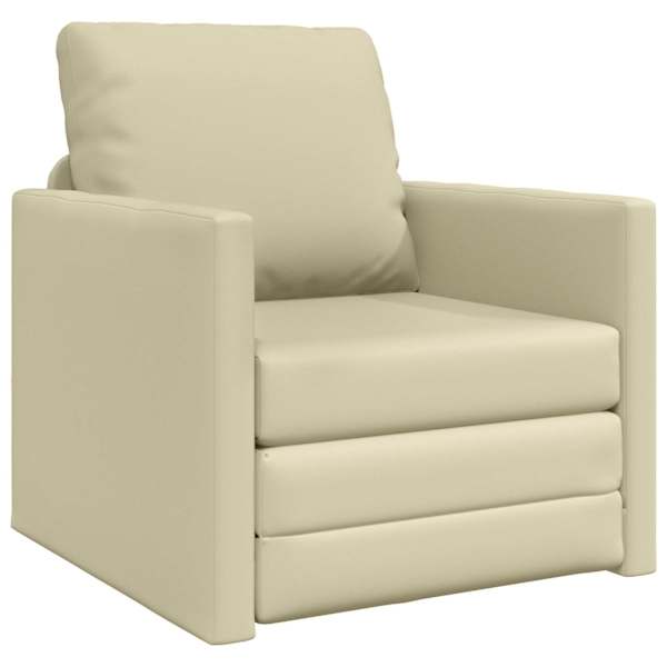 vidaXL Diivanvoodi cream 74 x 77 x 81 cm Kunstnahk