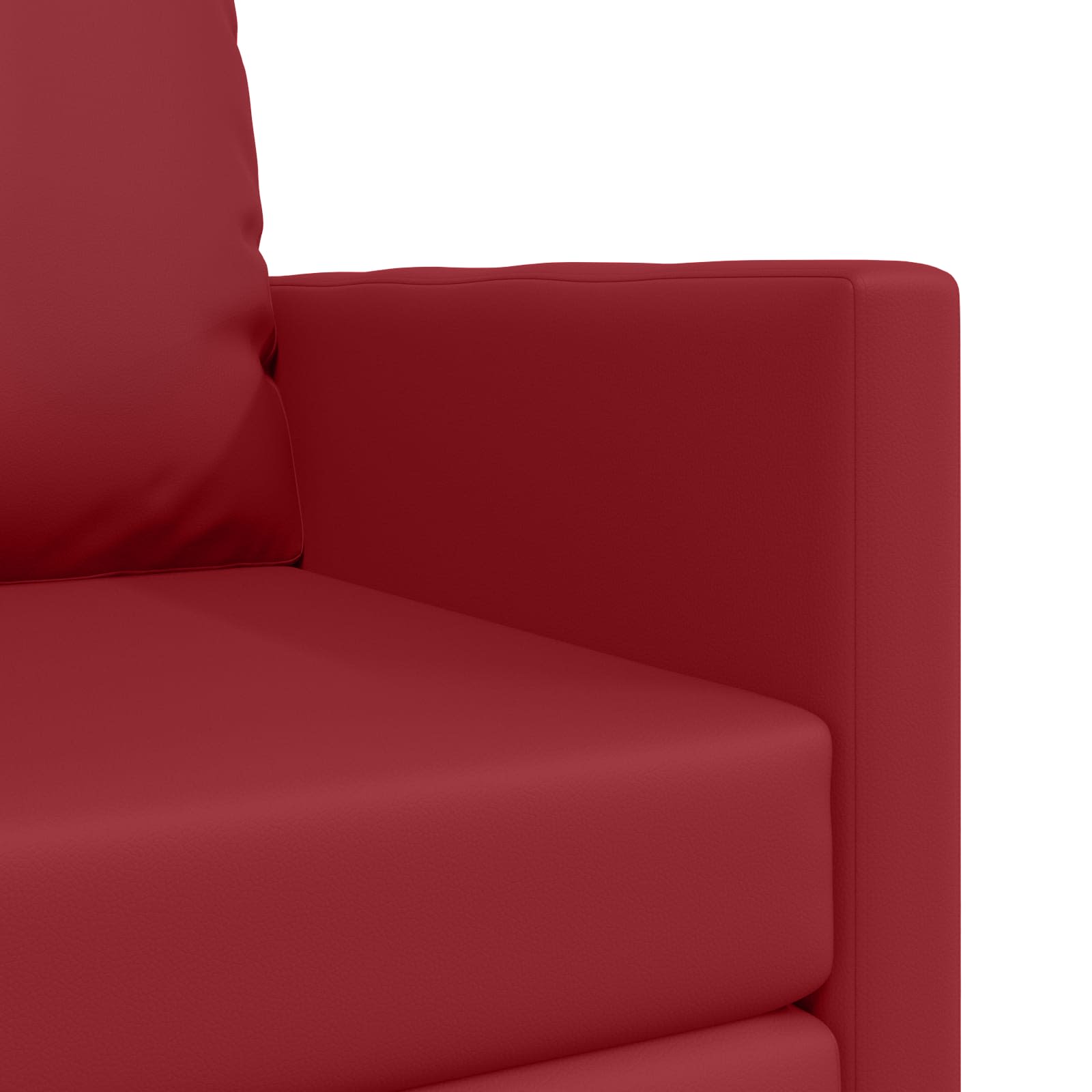 Sofa postelja 60cm Vinorodna rdeča Umetno usnje - slika 8