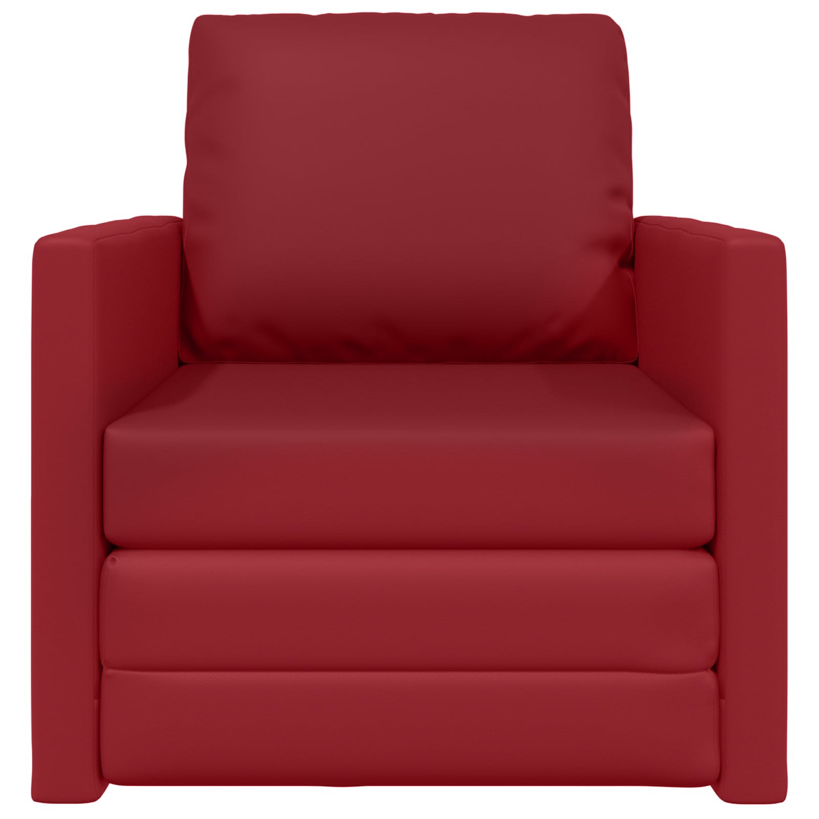 Sofa postelja 60cm Vinorodna rdeča Umetno usnje - slika 5