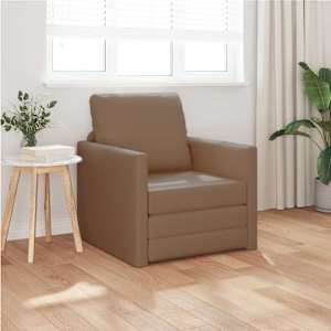 Sofa postelja 60cm Kapučino Umetno usnje