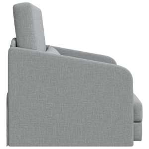 Pohovka na spaní 60cm Světle šedá textil - obrázek 3