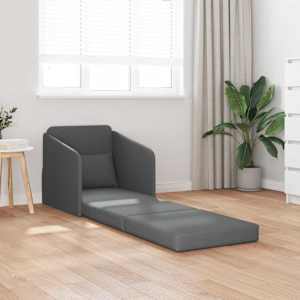Pohovka na spaní 60cm Tmavě šedá textil - obrázek 1