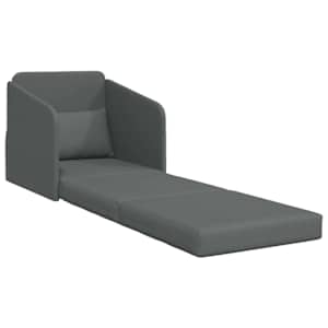 Pohovka na spaní 60cm Tmavě šedá textil - obrázek 3