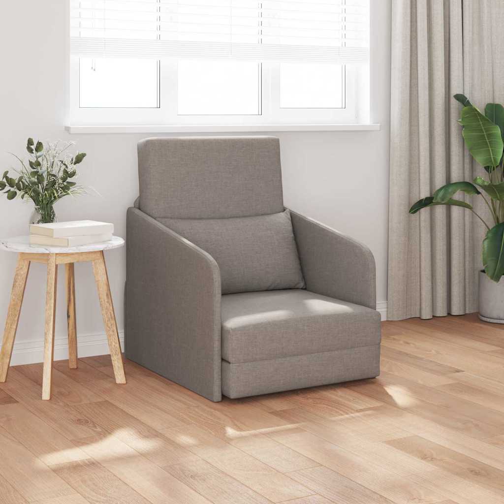 põrandavoodi 2-in-1 Pruunikashall 65x80x83 cm kangas