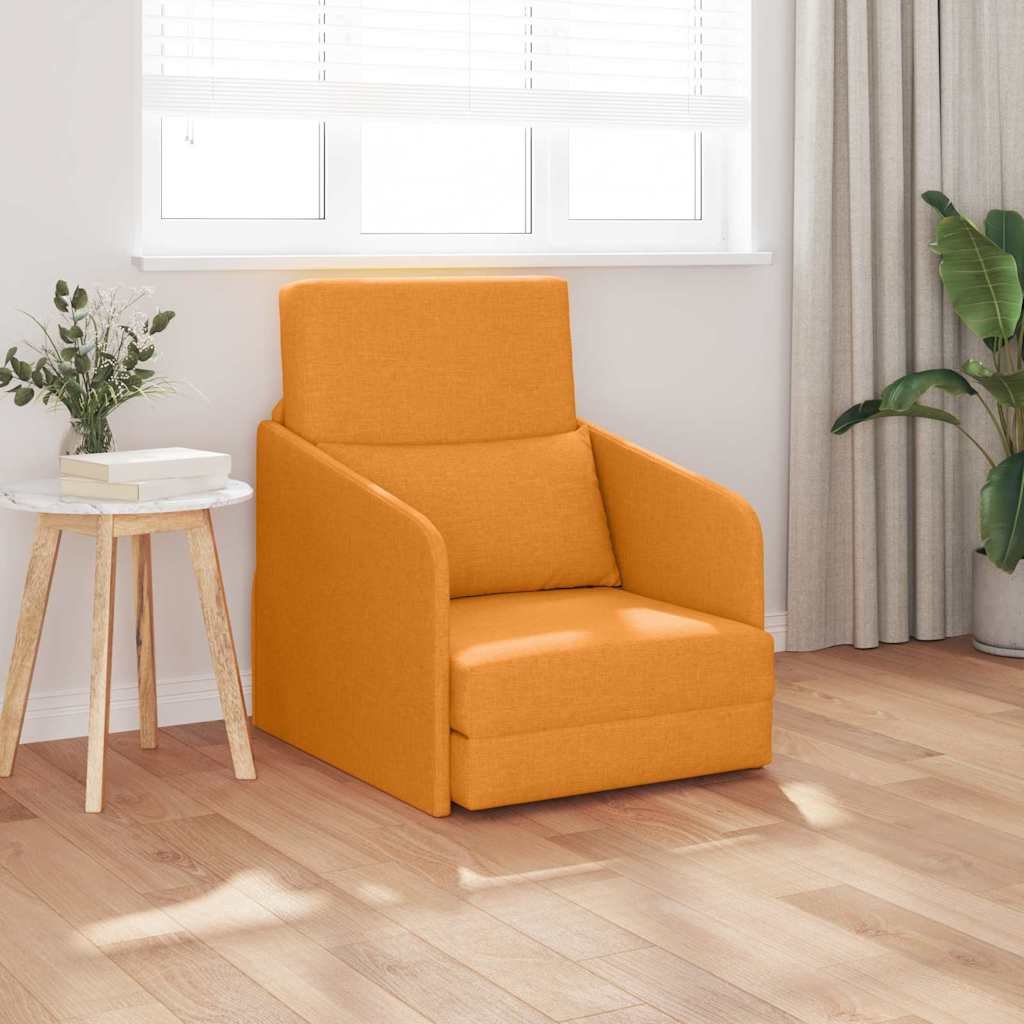 Põrandadiivanvoodi 2-in-1 Tume kollane 65x80x83 cm Kangas
