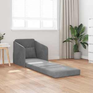 Sofa postelja Temno siva 65 x 80 x 83 cm Žamet