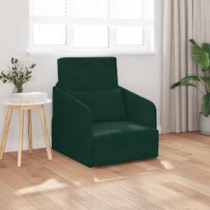 Sofa postelja Temno zelena 65 x 80 x 83 cm Žamet