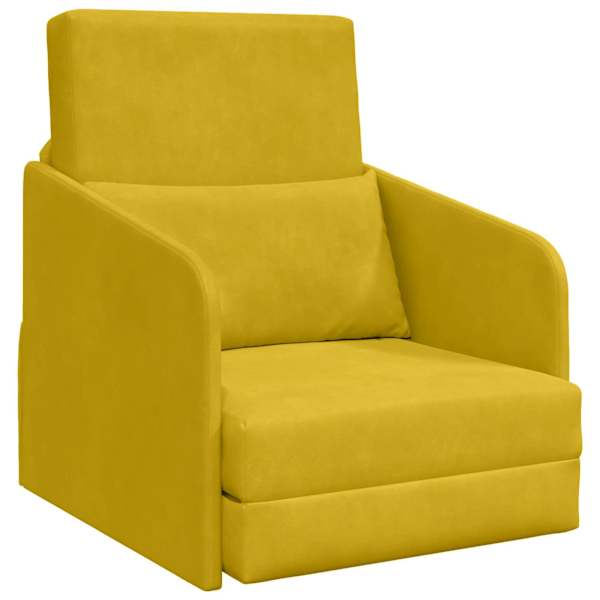 vidaXL Diivanvoodi Kollane 65 x 80 x 83 cm Samet