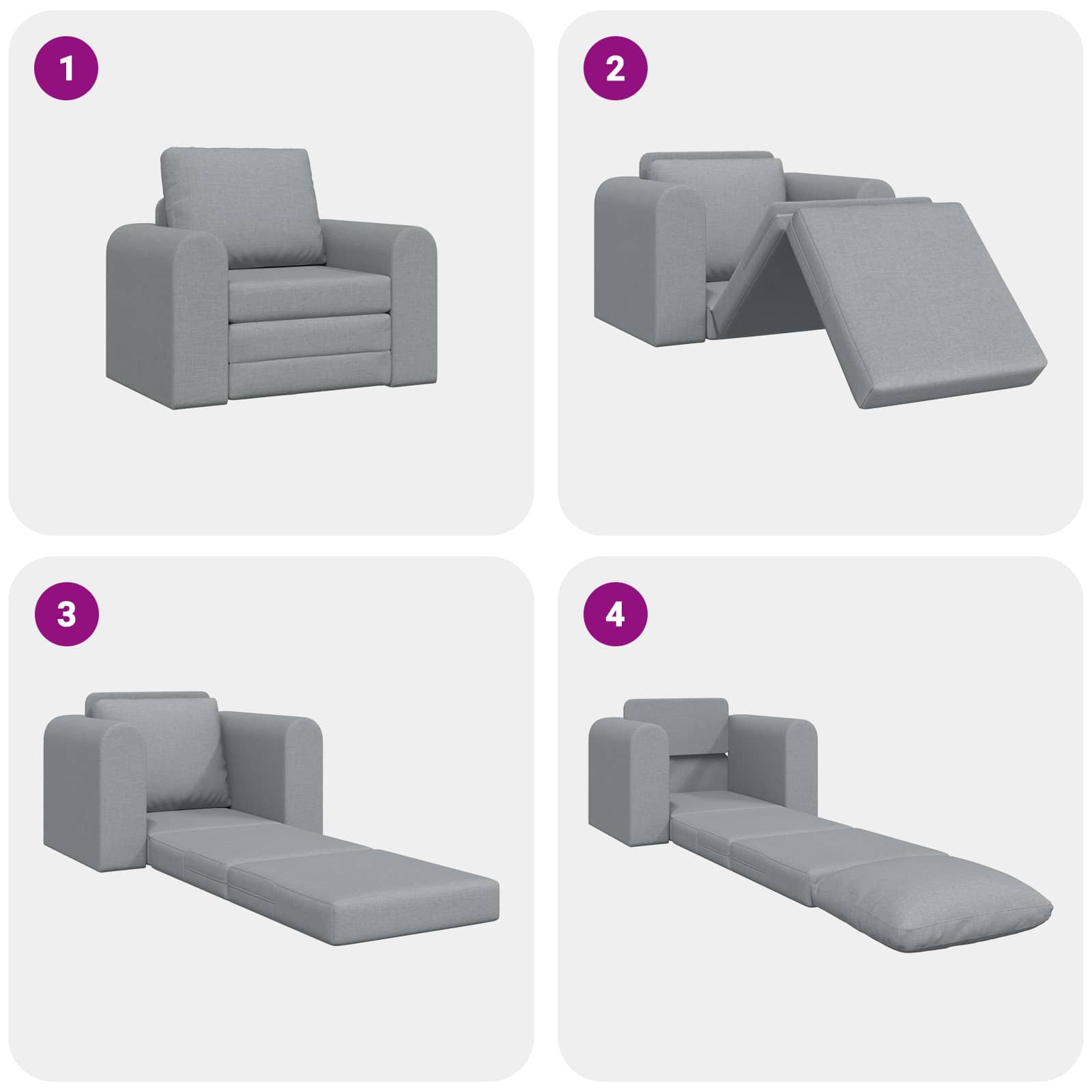 Diivanvoodi Helehall 98 x 71 x 83 cm kangas 9 Kõik vajalik sinu aeda ja koju! Diivanvoodi Helehall 98 x 71 x 83 cm kangas - Image 9