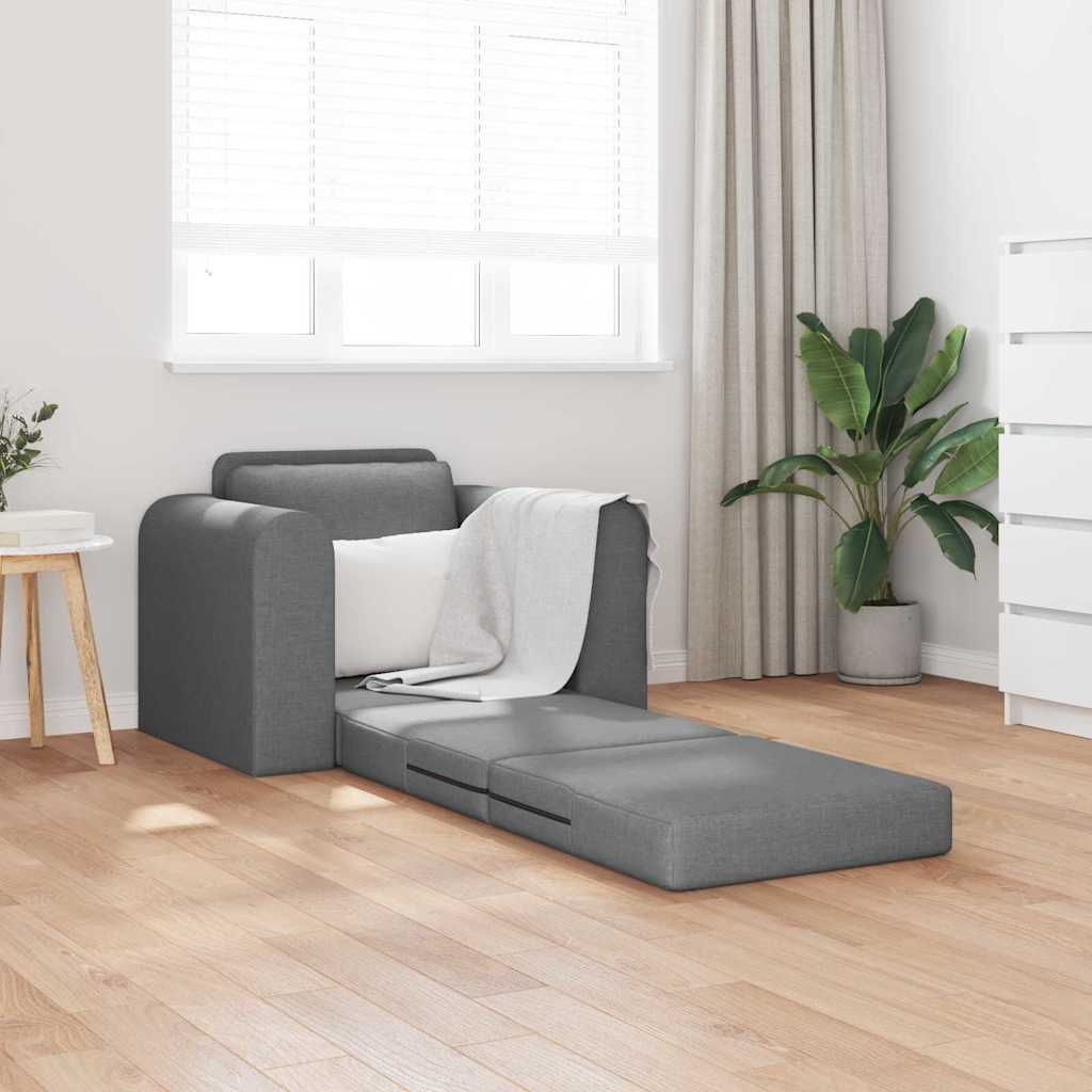 vidaXL Ligbed 2-in-1 Donkergrijs 98x71x83 cm Stoffen