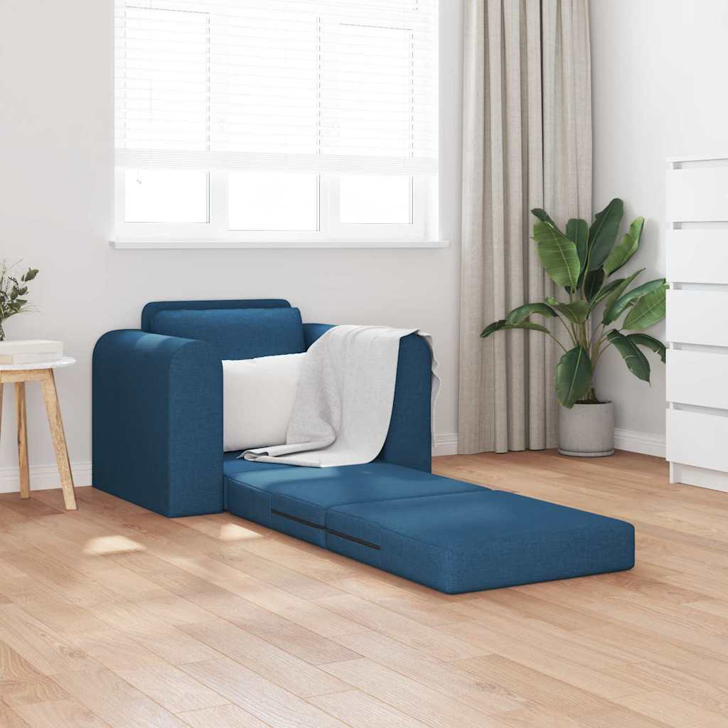 vidaXL Vloersofa Bed 2-in-1 Blauw 98x71x83 cm Stof