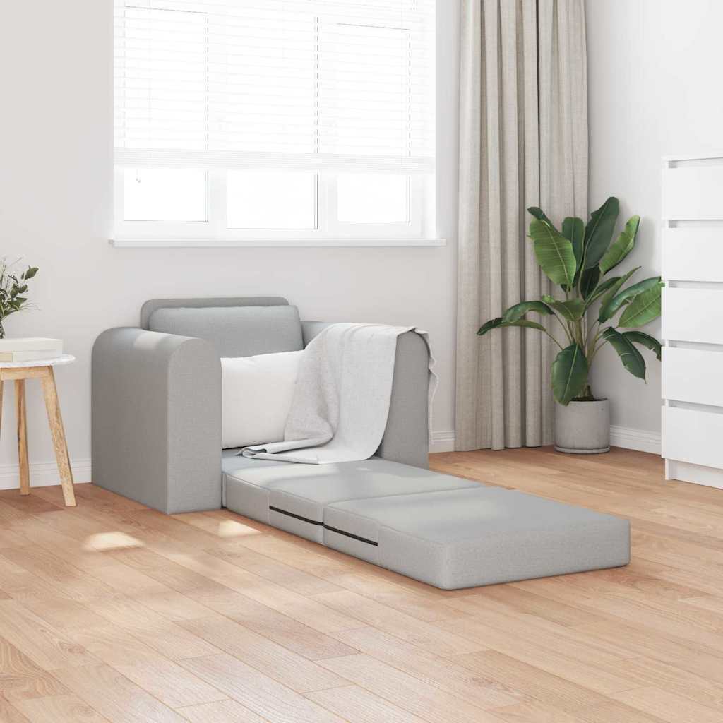 vidaXL Vloersofa Bed 2-in-1 Cloud Grijs 98x71x83 cm
