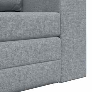 Pohovka na spaní 60cm Světle šedá textil - obrázek 9