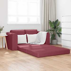 Sofa postelja 60cm Vinorodna rdeča blago