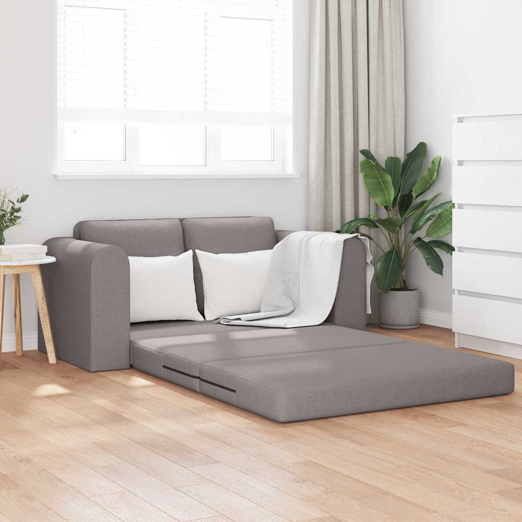 põrandadiivanvoodi 2-in-1 Taupe 148x71x83 cm Kangas