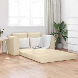 Pohovka na spaní 60cm Krémová textil - obrázek 1